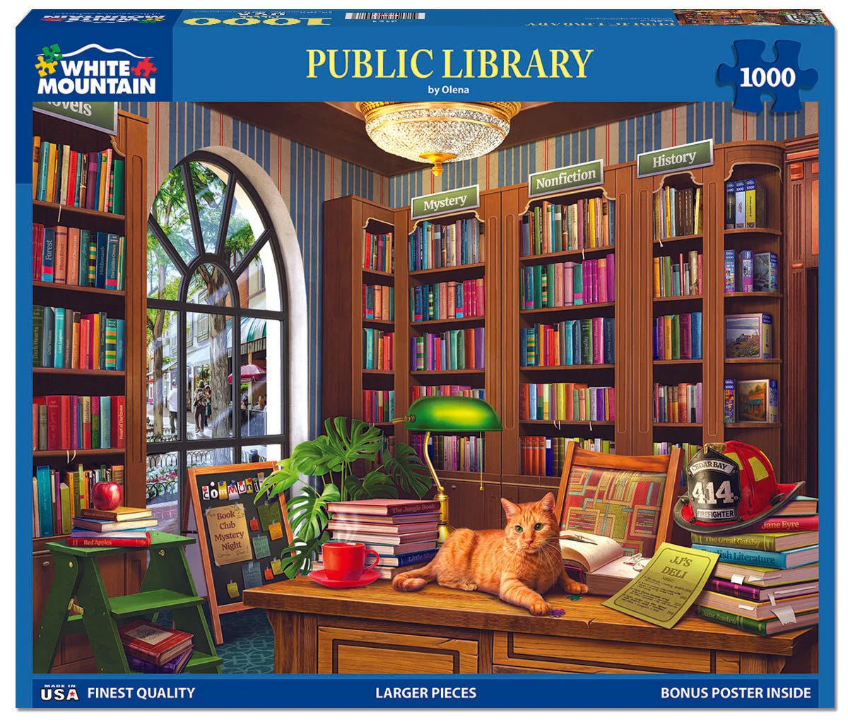 Public Library (2154pz) - 1000 Piece Jigsaw Puzzle - Image 2