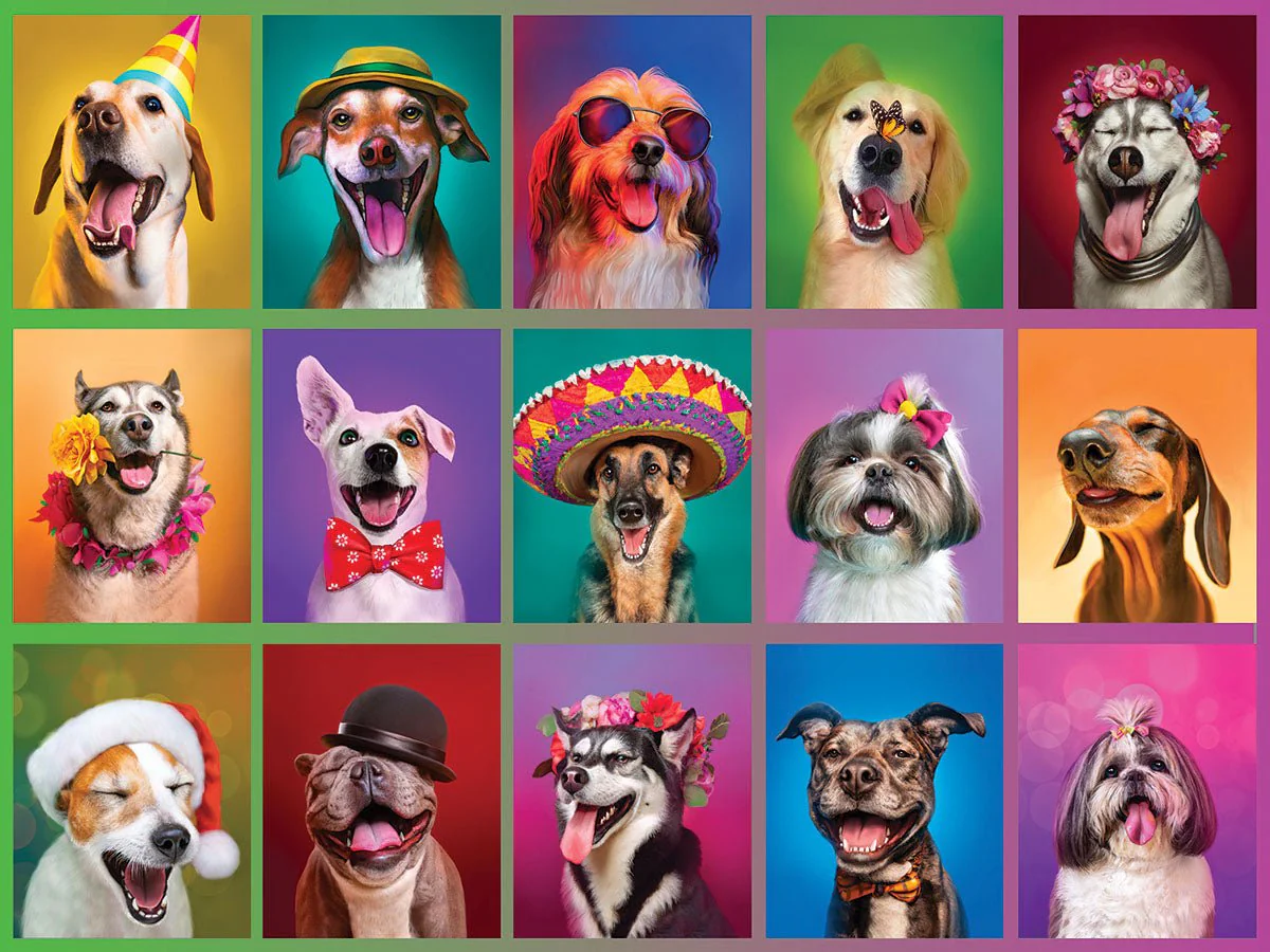 Puppy Portraits (1853pz) - 500 Piece Jigsaw Puzzle