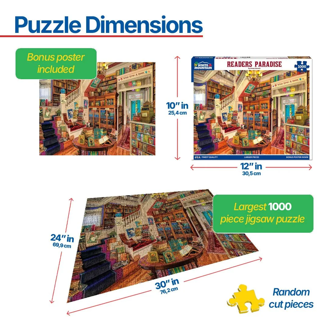 Readers Paradise (1244pz) - 1000 Pieces - Image 3