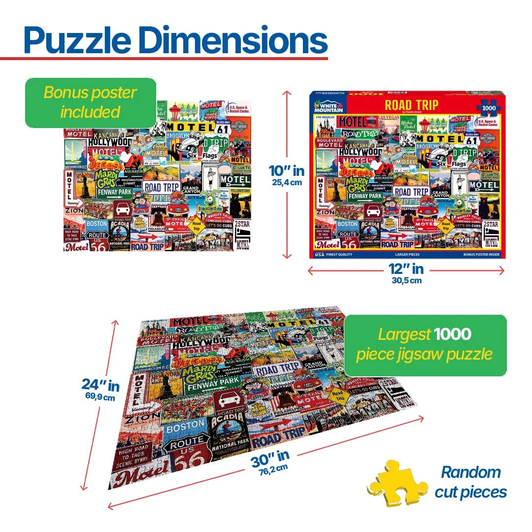 Road Trip (1665pz) - 1000 Piece Jigsaw Puzzle - Image 3