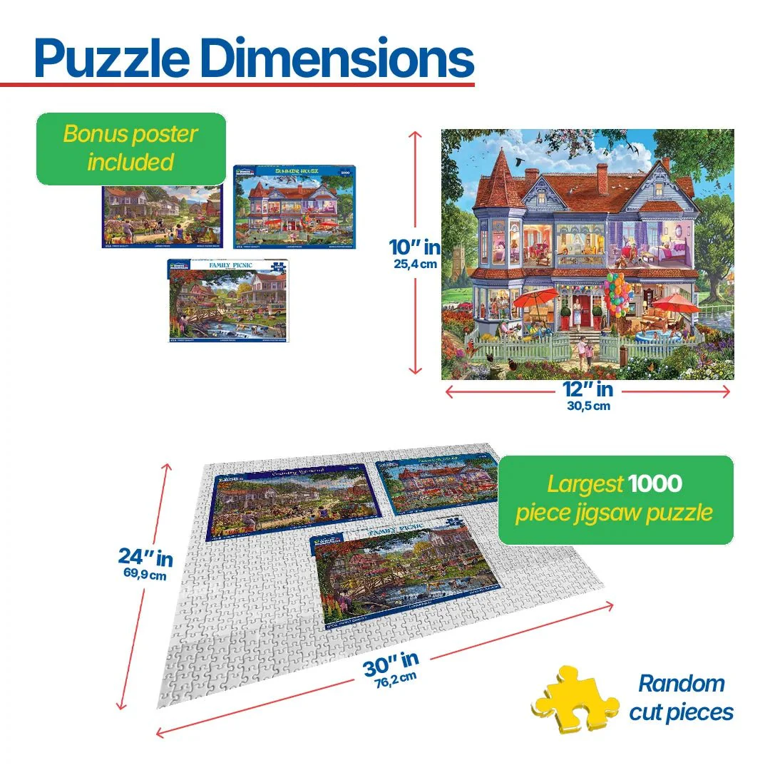 Set of 3: Artist Steve Crisp - Country Retreats Bundle 1000 piece - Image 3