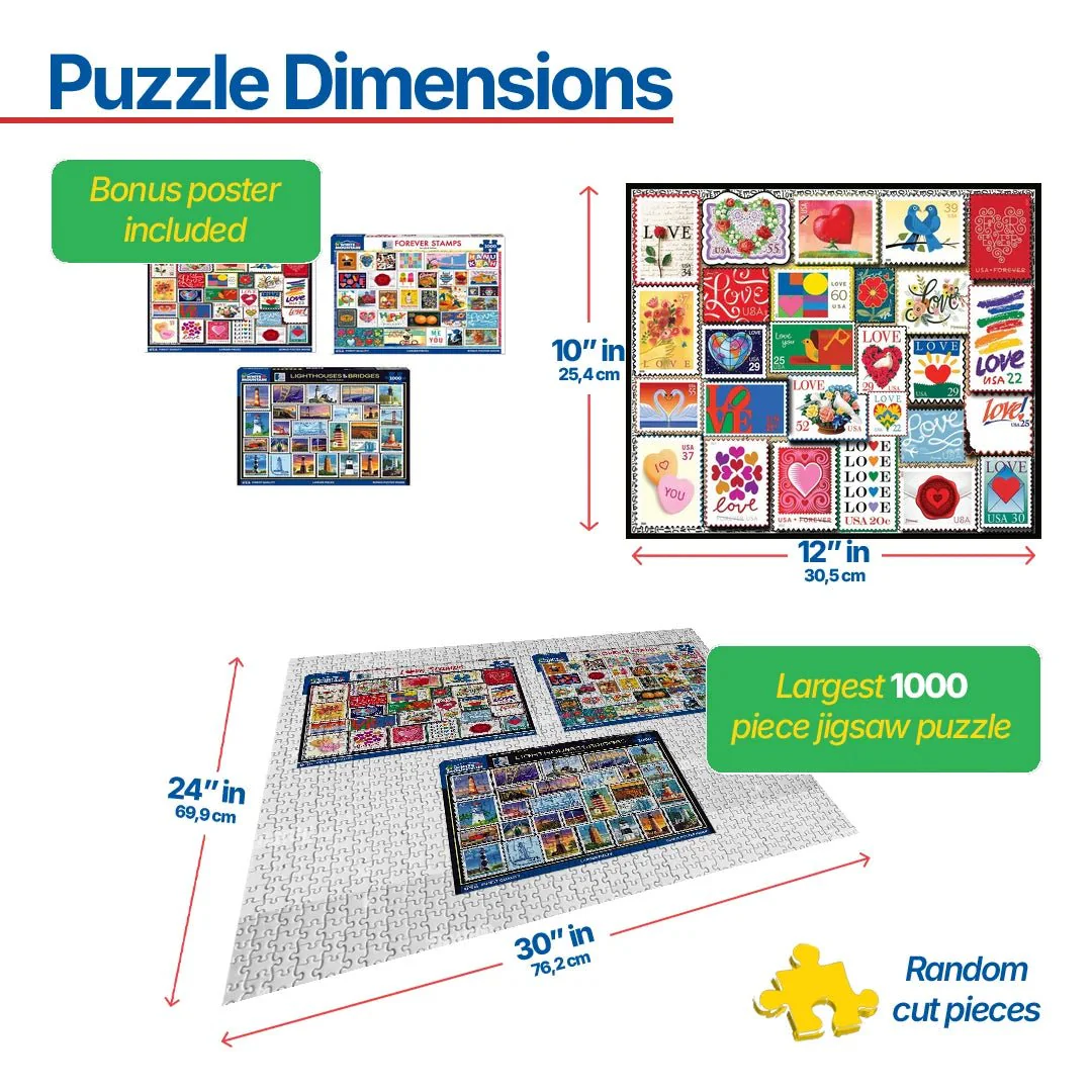 Set of 3: Stamps Collectors Bundle 1000 piece - Image 3