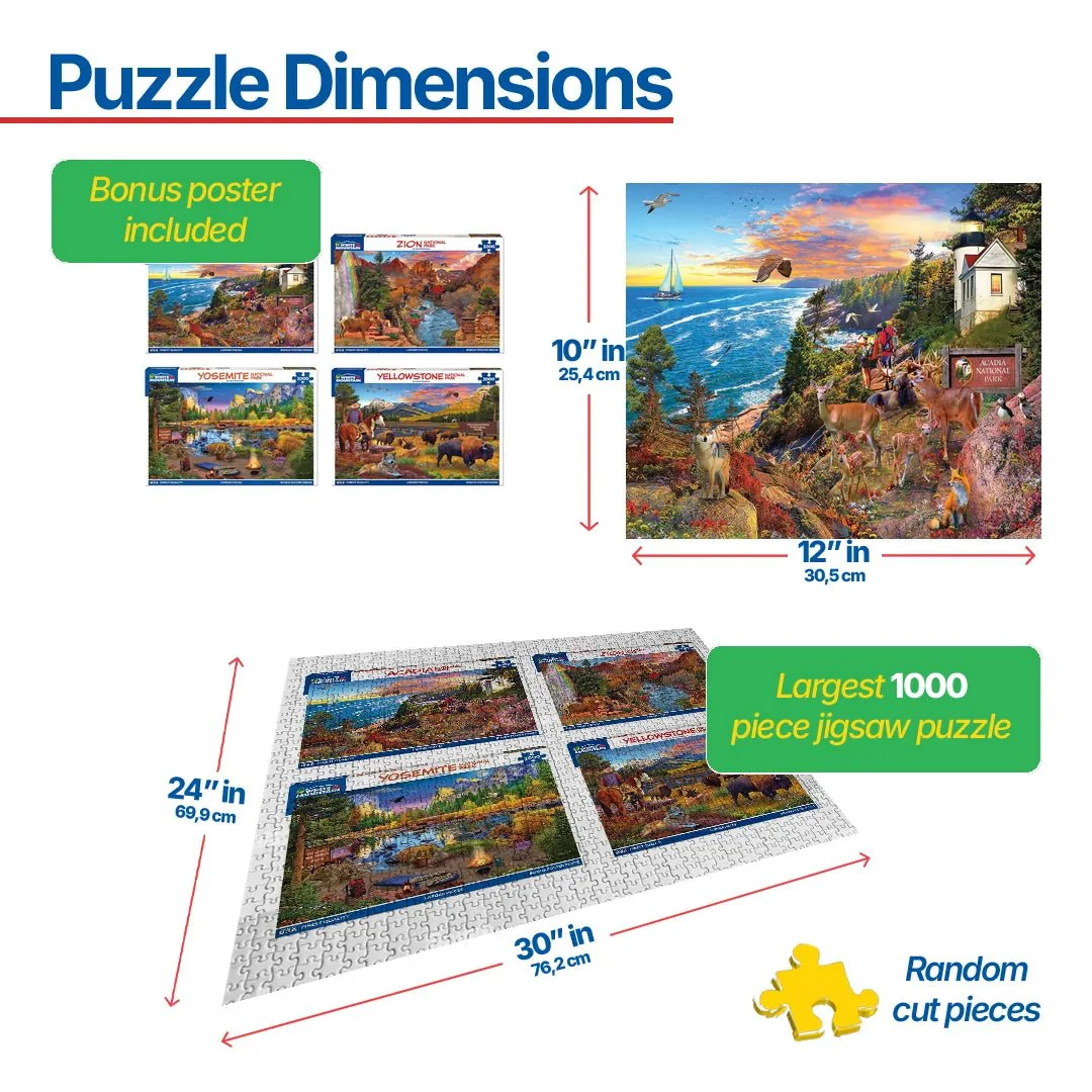 Set of 4: Artist David Maclean - National Parks Bundle 1000 piece - Image 3