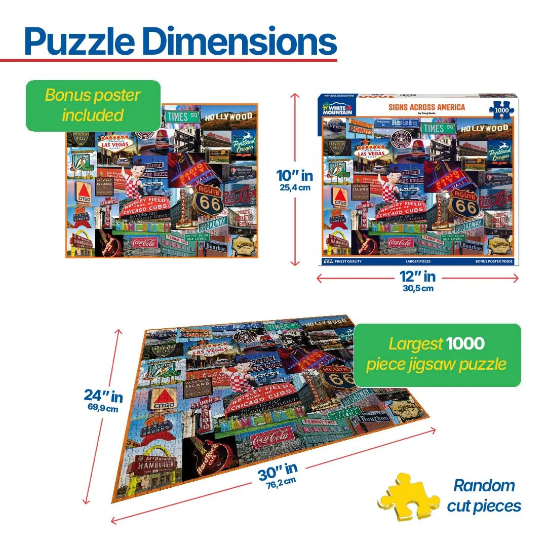 Signs Across America (2145pz) - 1000 Piece Jigsaw Puzzle - Image 3