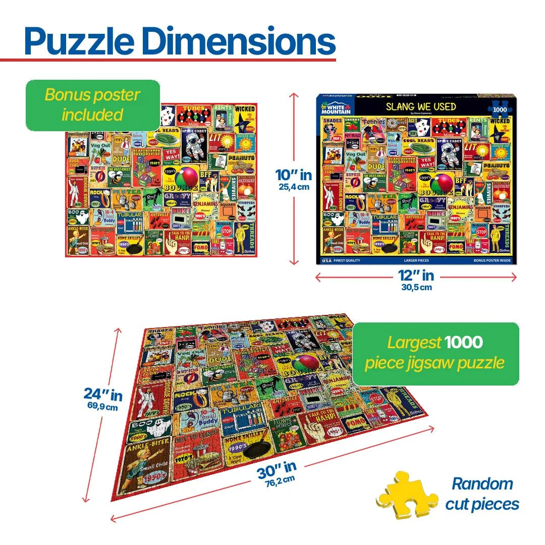 Slang We Used (1885pz) - 1000 Piece Jigsaw Puzzle - Image 3