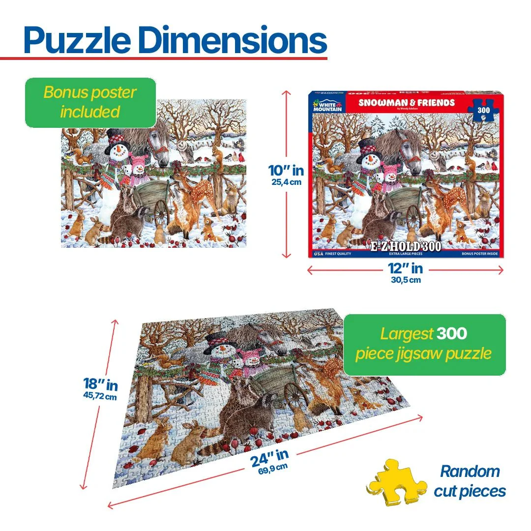 Snowman & Friends (1757pz) - 300 Piece Jigsaw Puzzle - Image 3