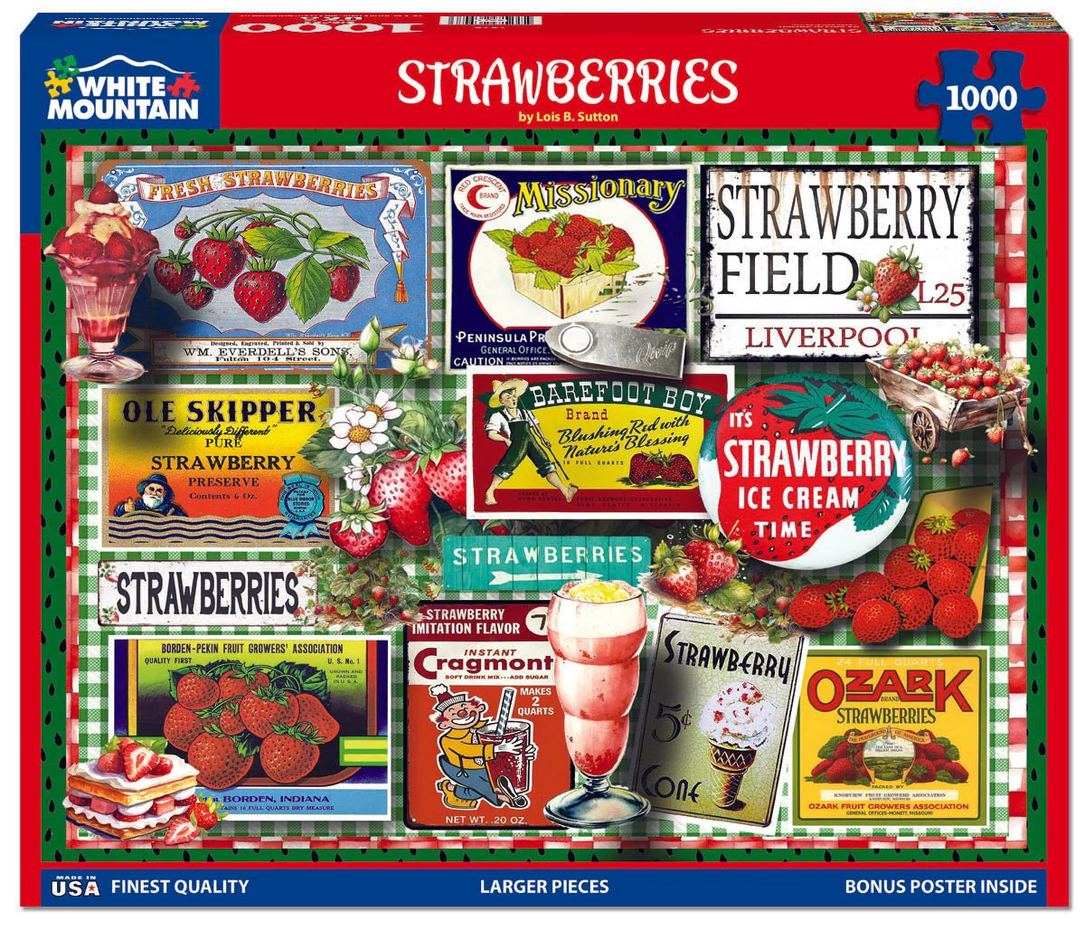 Strawberries (1878pz) - 1000 Piece Jigsaw Puzzle - Image 2