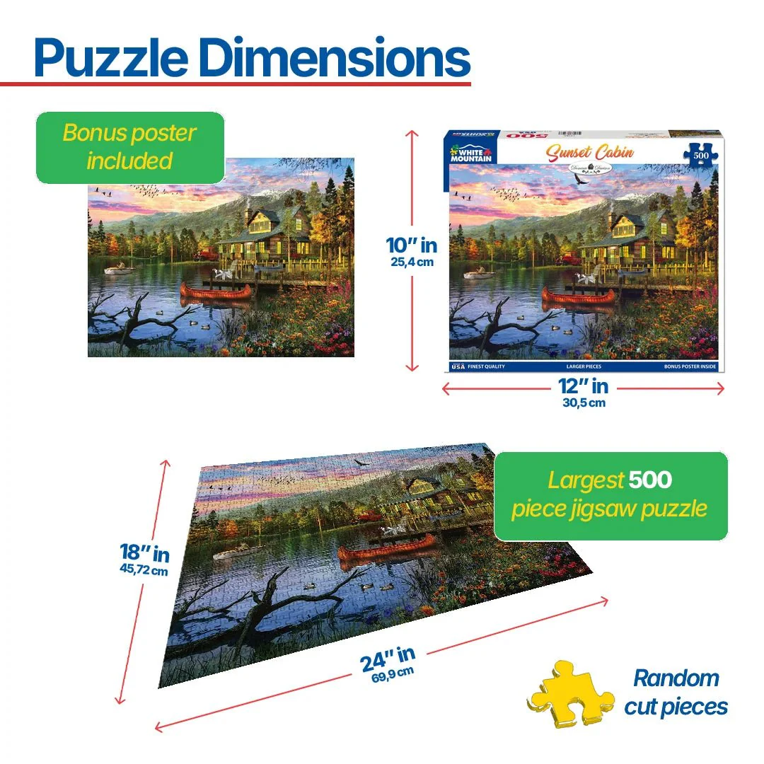 Sunset Cabin (1416pz) - 500 Pieces - Image 3