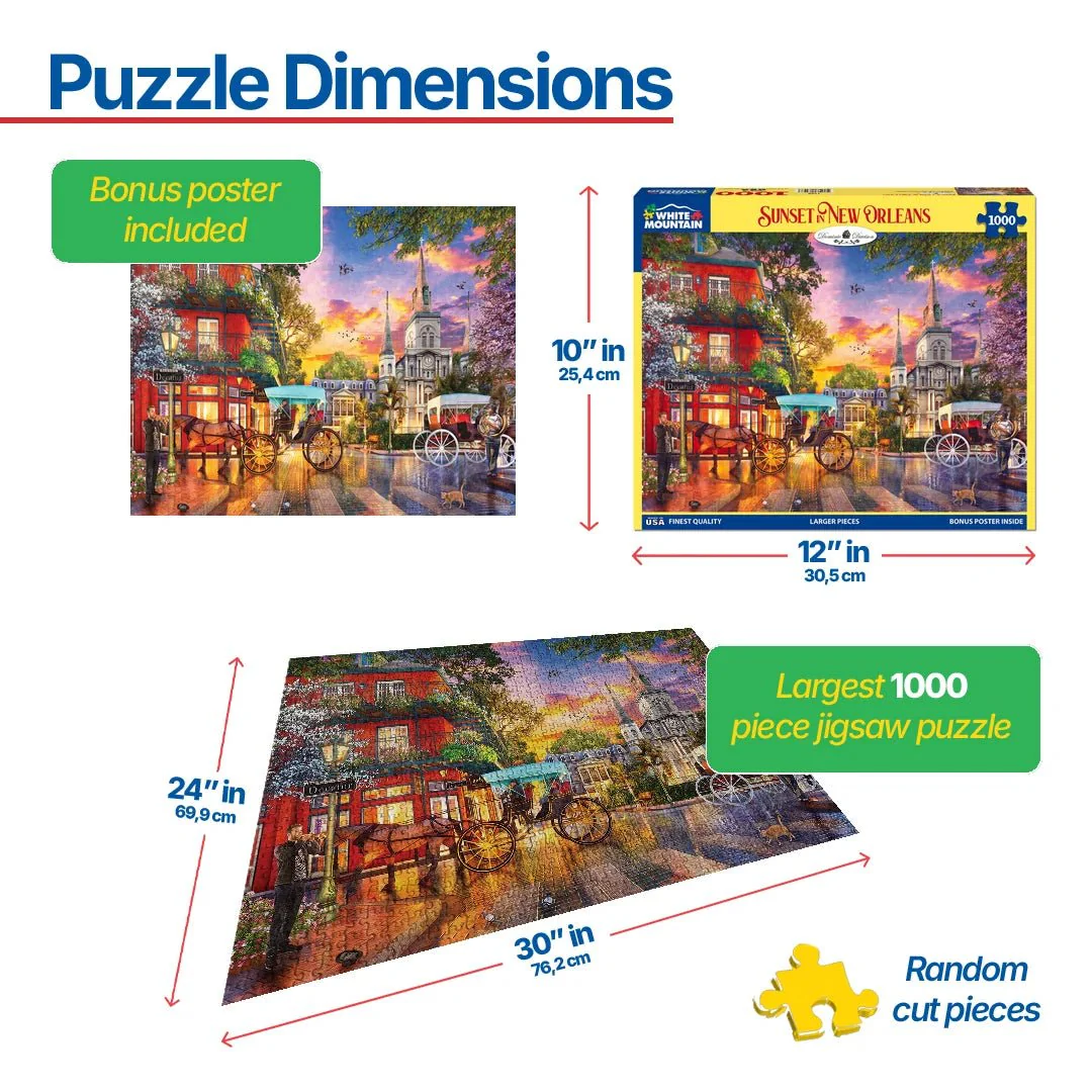Sunset in New Orleans (1782pz) - 1000 Piece Jigsaw Puzzle - Image 3