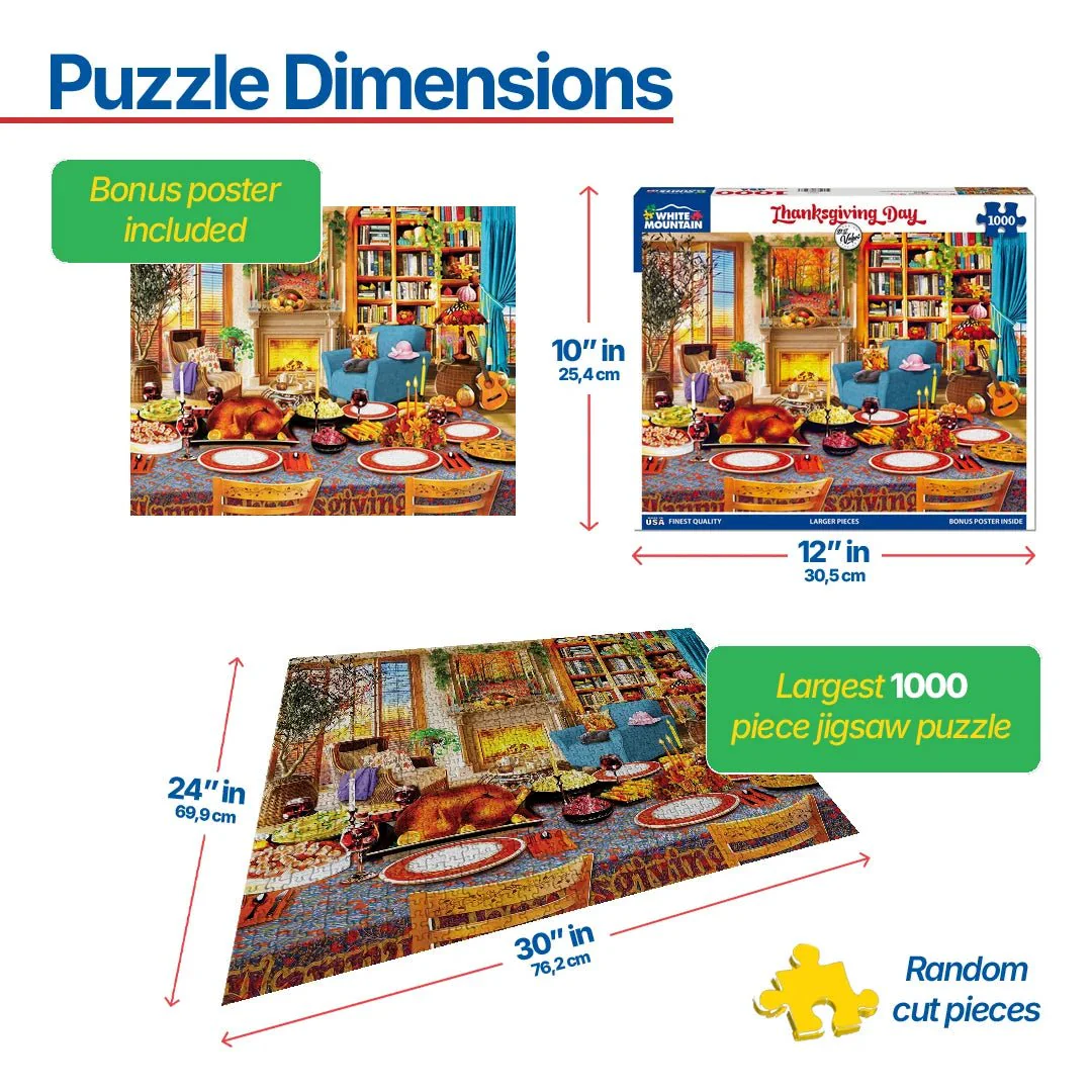 Thanksgiving Day (2000pz) - 1000 Piece Jigsaw Puzzle - Image 3