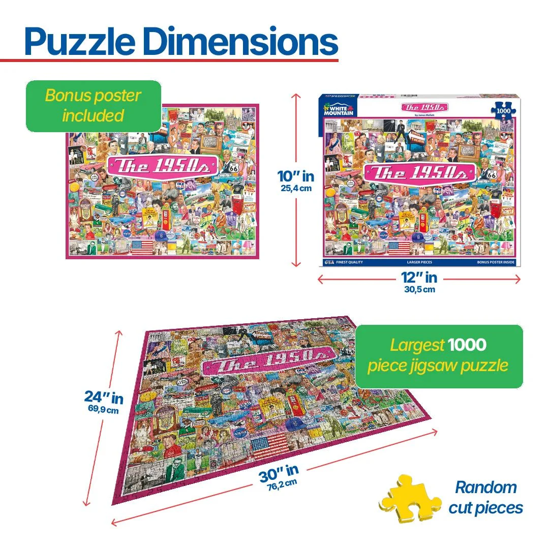 The 1950's (1536pz) - 1000 Piece Jigsaw Puzzle - Image 3