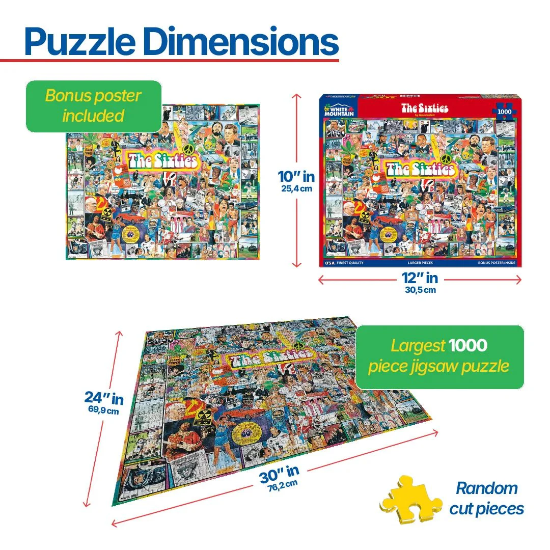 The Sixties (305pz) - 1000 Piece Jigsaw Puzzle - Image 3