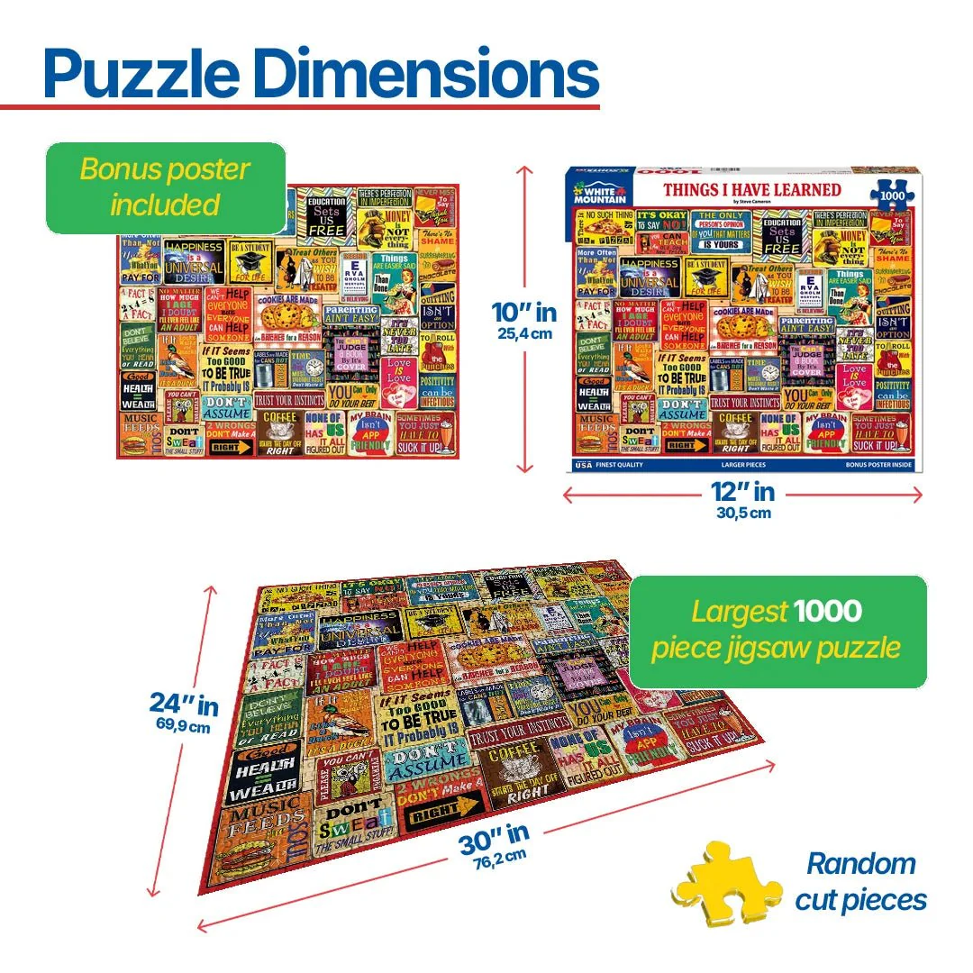 Things I Have Learned (2062pz) - 1000 Piece Jigsaw Puzzle - Image 3