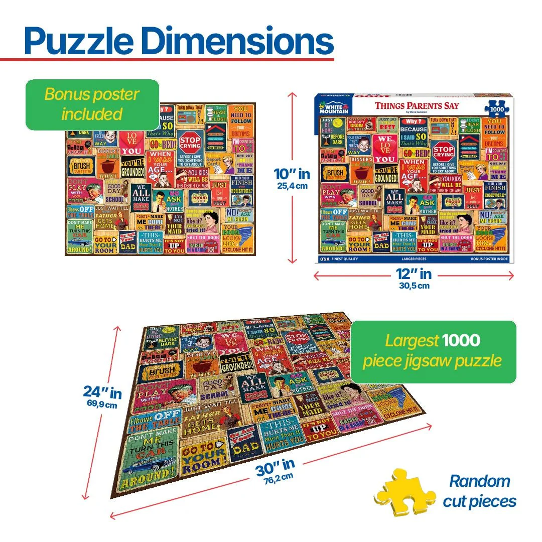 Things Parents Say (1760pz) - 1000 Piece Jigsaw Puzzle - Image 3