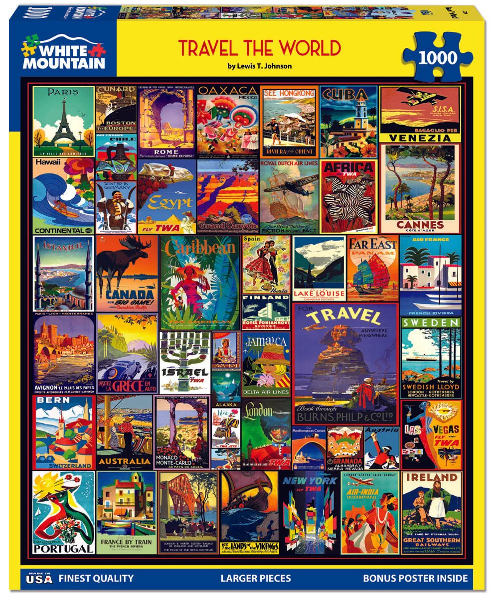 Travel The World (2200pz) - 1000 Piece Jigsaw Puzzle - Image 2