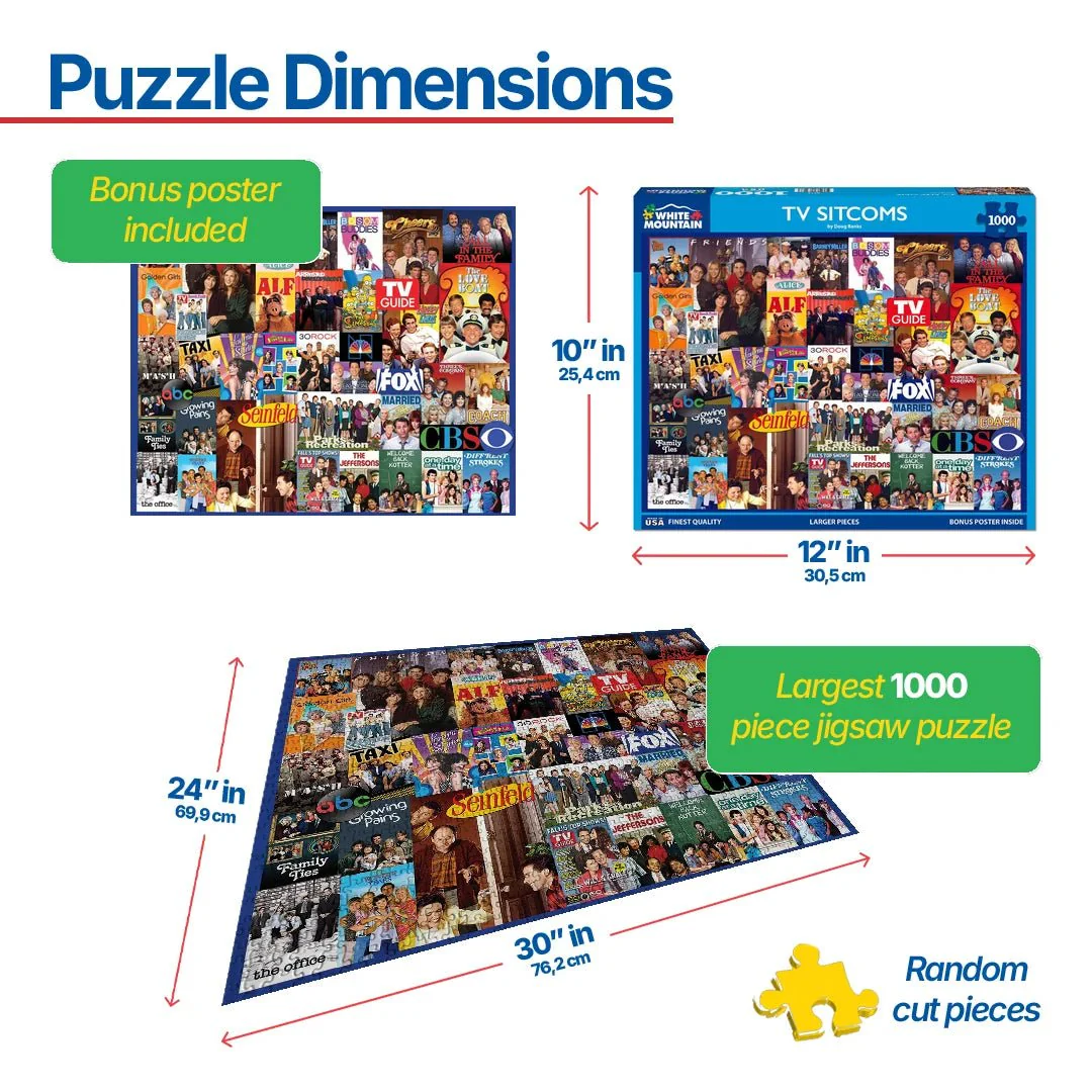 TV Sitcoms (2116pz) - 1000 Piece Jigsaw Puzzle - Image 3