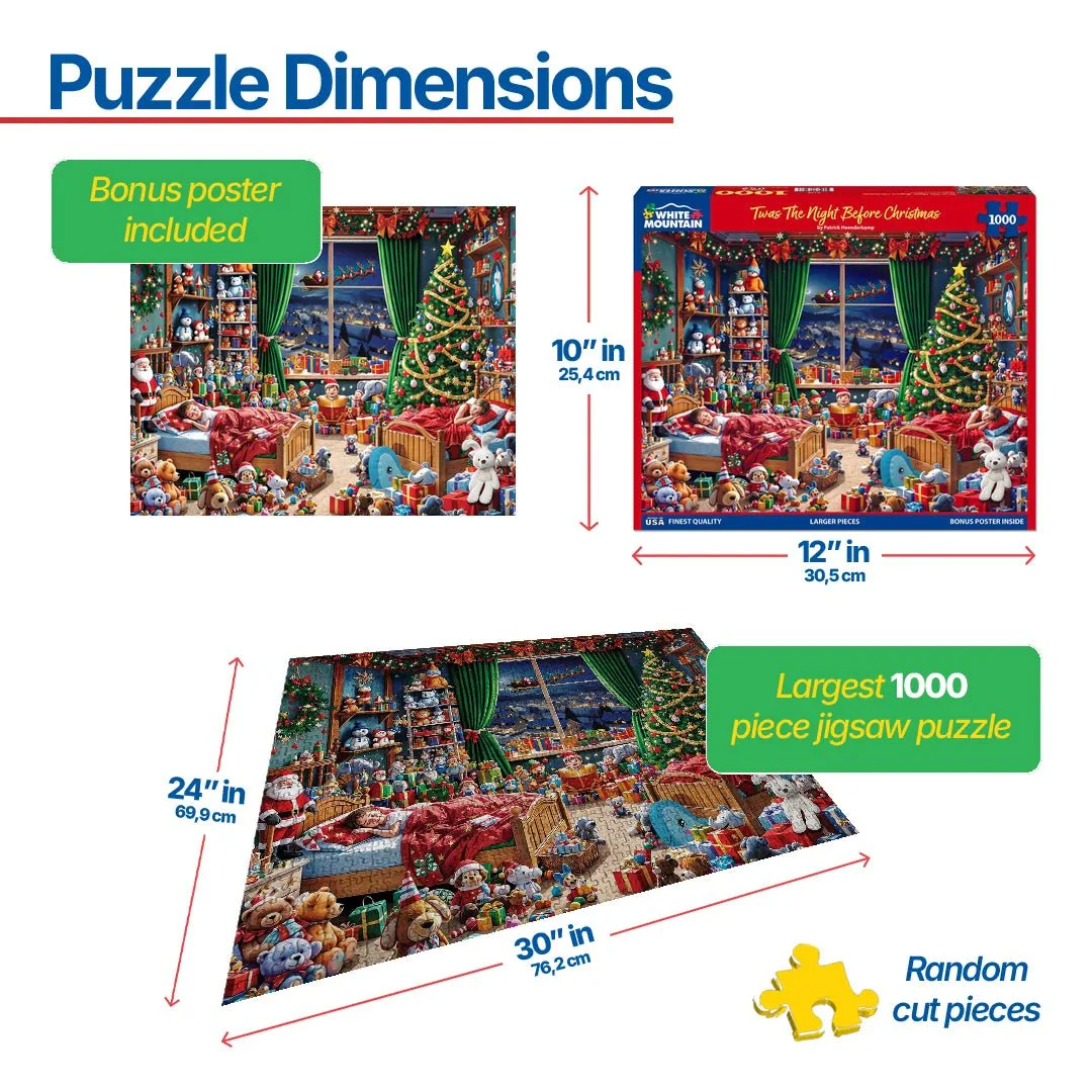 Twas The Night Before Christmas (2137pz) - 1000 Piece Jigsaw Puzzle - Image 3