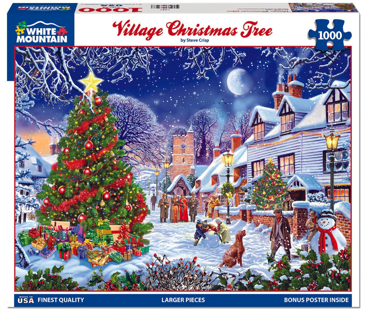 Village Christmas Tree (1287pz) - 1000 Piece Jigsaw Puzzle - Image 2