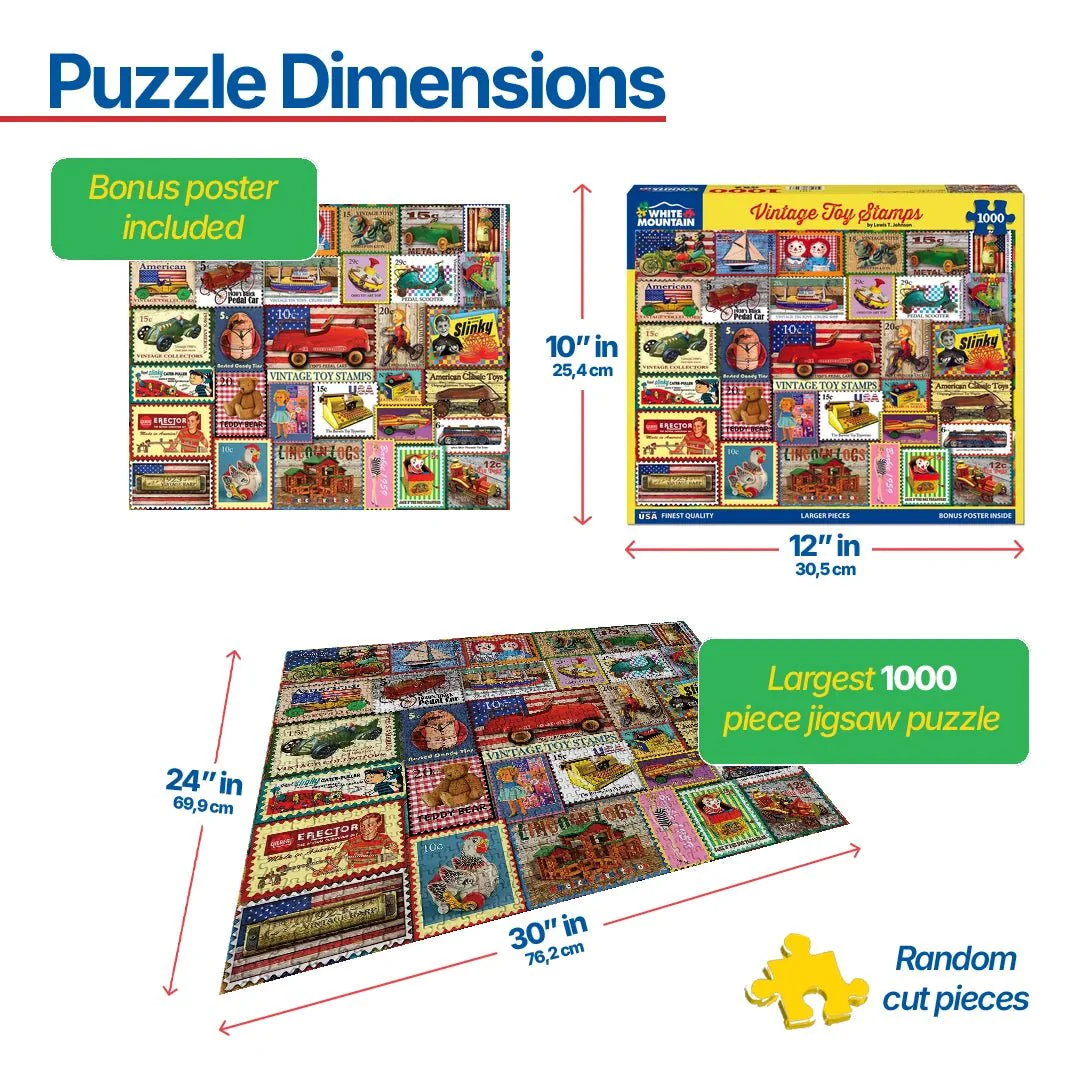 Vintage Toy Stamps (1971pz) - 1000 Piece Jigsaw Puzzle - Image 3