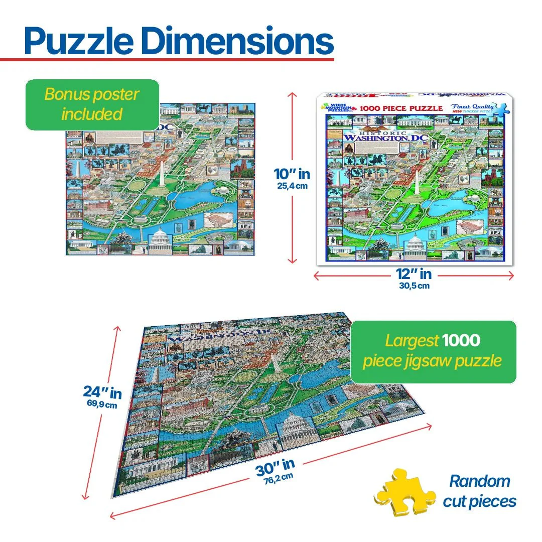 Washington, DC (220pz) - 1000 Piece Jigsaw Puzzle - Image 3