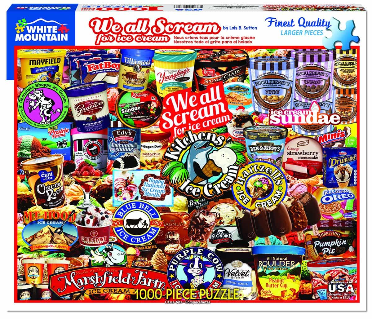 We All Scream For Ice Cream (1133pz) - 1000 Piece Jigsaw Puzzle - Image 2
