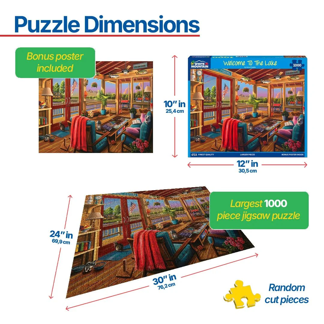 Welcome To The Lake (1859pz) - 1000 Piece Jigsaw Puzzle - Image 3