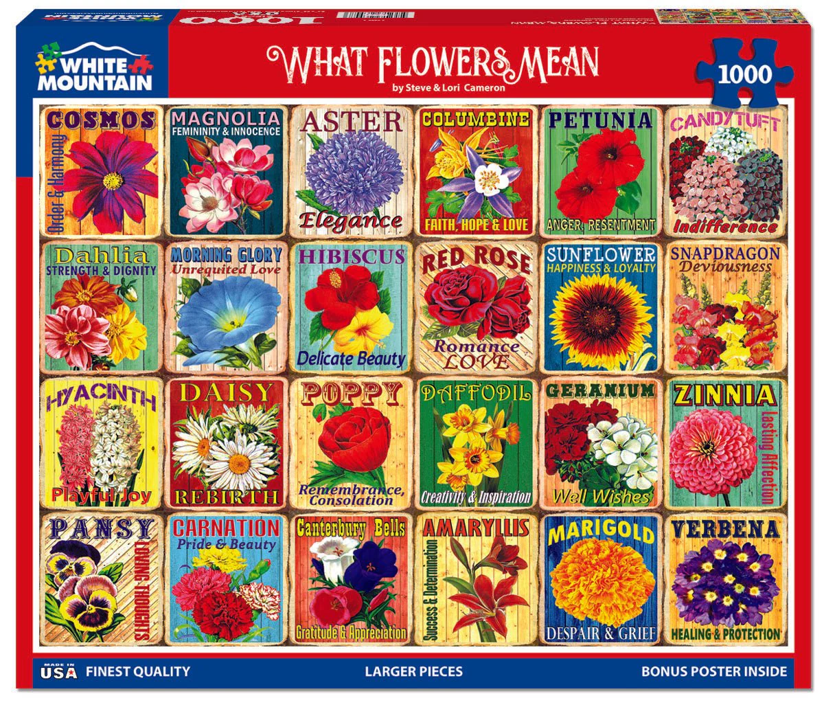 What Flowers Mean (1967pz) - 1000 Piece Jigsaw Puzzle - Image 2