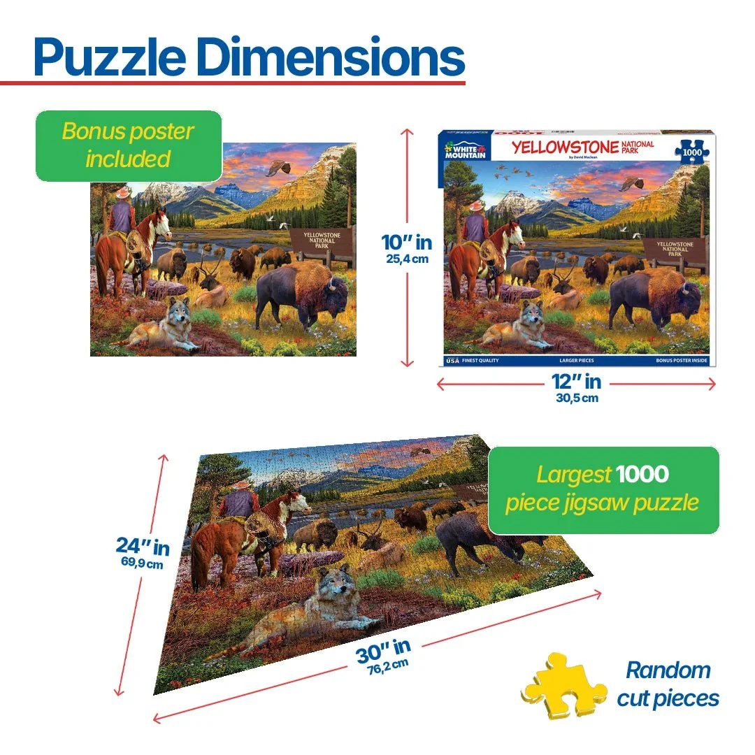 Yellowstone (1787pz) - 1000 Piece Jigsaw Puzzle - Image 3